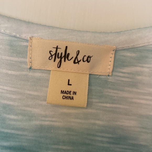 Style & Co Sea Green Top NWOT Size: L - Picture 5 of 8